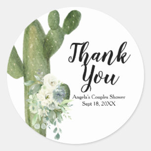 Cactus Taco bout Love Couples shower Napkin Classic Round Sticker