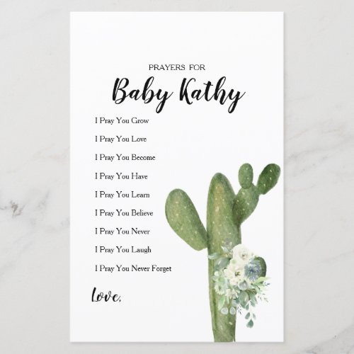 Cactus Taco bout Love Prayers for Baby Sign