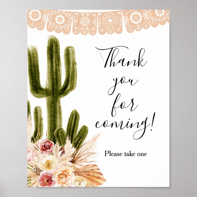 Cactus Taco bout Love Thank you for coming Favor  Poster (Front)