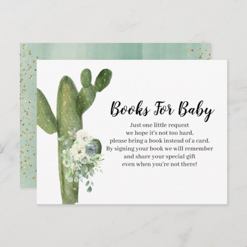 Cactus Taco bout love White Flowers Books for baby Invitation Postcard
