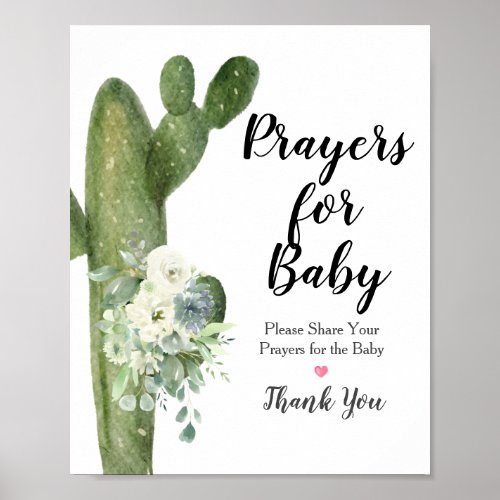 Cactus Taco Bout Prayers for Baby Sign