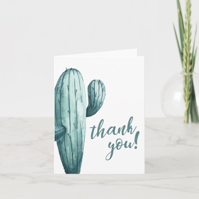 Cactus Thank You Card (Front)