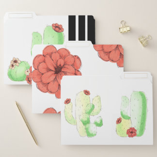 Cactus Theme Folder Set of 3