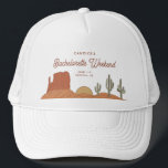 Cactus Themed Desert Bachelorette  Trucker Hat<br><div class="desc">This is a desert bachelorette party hat template featuring southwest elements and a rodeo themed font pairing. ALL fonts and colors are editable // For matching items, please visit the "BETTY" collection in the Sincerely By Nicole Zazzle store. * If you like this design but don't see it available for...</div>
