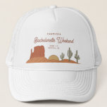 Cactus Themed Desert Bachelorette  Trucker Hat<br><div class="desc">This is a desert bachelorette party hat template featuring southwest elements and a rodeo themed font pairing. ALL fonts and colors are editable // For matching items, please visit the "BETTY" collection in the Sincerely By Nicole Zazzle store. * If you like this design but don't see it available for...</div>