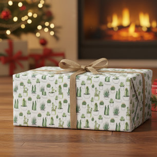 Cactus-Themed Gift Wrapping Paper