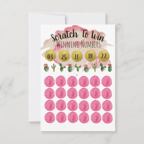 Cactus Themed Scratch Off Lottery Tickets