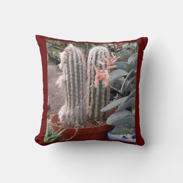 Cactus Throw Piillow Throw Pillow (Front)