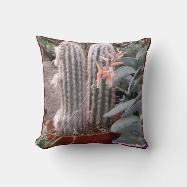 Cactus Throw Piillow Throw Pillow (Front)