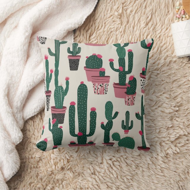 Cactus Throw Pillow (Blanket)