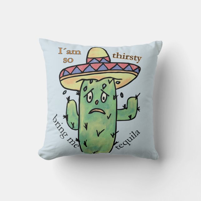 cactus throw pillow (Front)