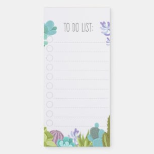 Cactus To Do List Magnetic Notepad