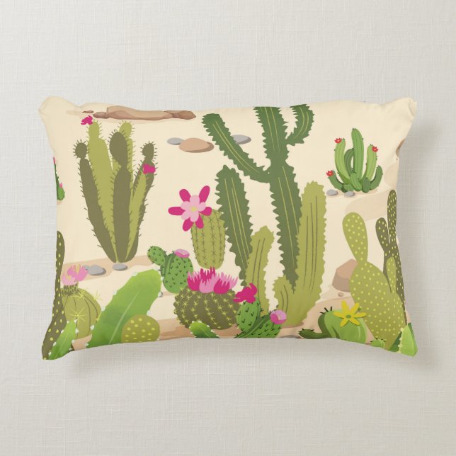 Cactus Variety Accent Pillow (Front)