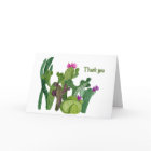 Cactus Variety Personalized Thank You Card
