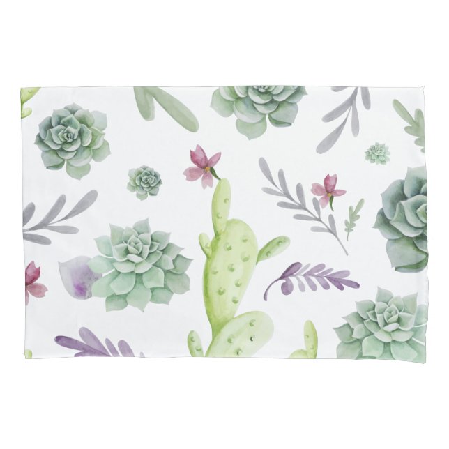 Cactus Variety Pillow Case (Front-Left)