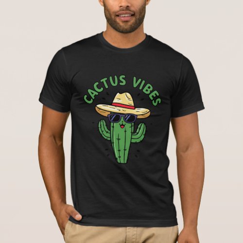 CACTUS VIBES WATERCOLOUR DESERT CACTUS FLOWER T_Shirt