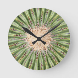 Cactus Wall Clock, 8" Round Acrylic Clock