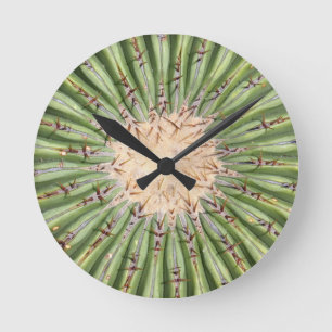 Cactus Wall Clock, 8" Round Acrylic Round Clock