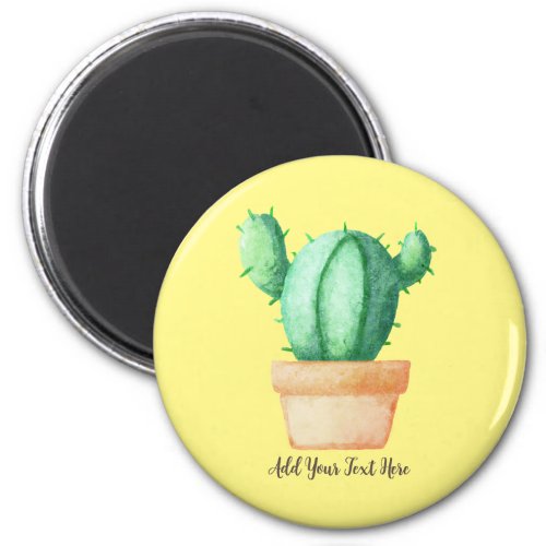 Cactus Watercolor Art _ Plant Lovers T_Shirt Magnet
