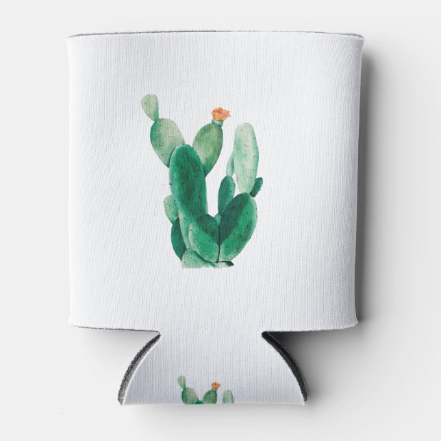 Cactus watercolor can cooler (Front)