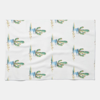 Cactus watercolor kitchen bath kitchen towel