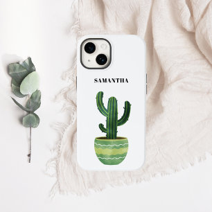 Cactus Watercolor Name Case-Mate iPhone 14 Case