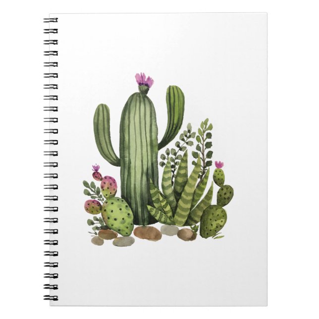 Cactus watercolor notebook (Front)