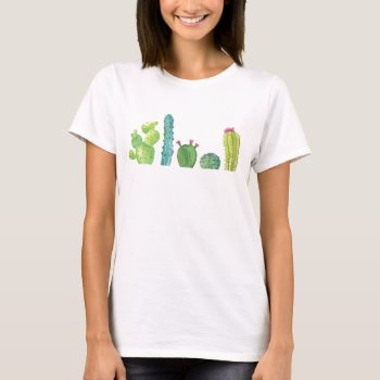 Cactus Watercolor Picture T-shirt by Frasure_Studios at Zazzle