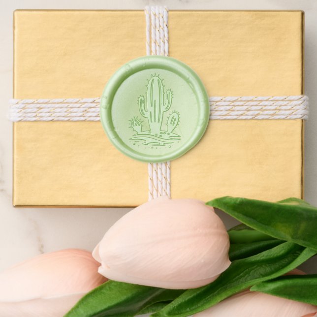 Cactus Wax Seal Sticker (Front)