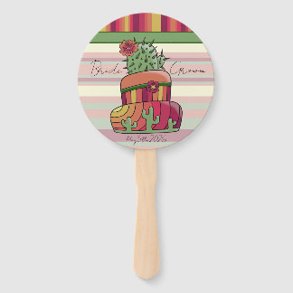 Cactus Wedding Cake Hand Fan