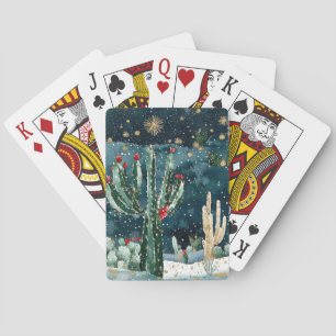 Cactus Western Cowboy Cowgirl Poker Cards