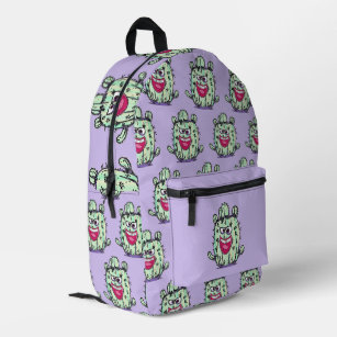 Cactus with attitude printed backpack