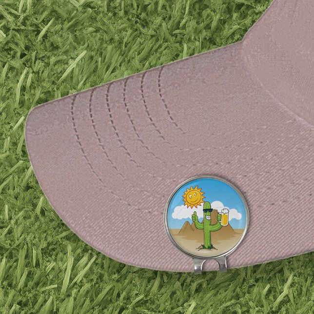 Cactus with Beer Golf Hat Clip (Creator Uploaded)