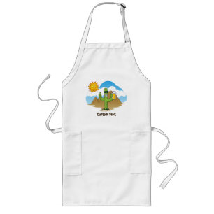 Cactus with Beer Long Apron