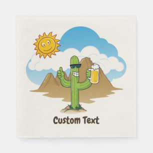 Cactus with Beer Napkins