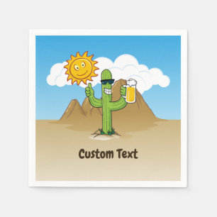Cactus with Beer Napkins