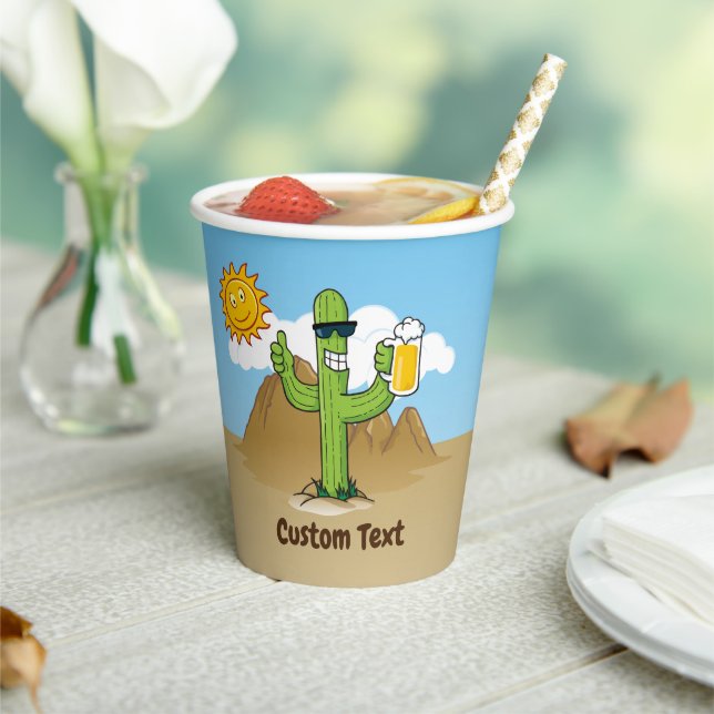 Cactus with Beer Paper Cups (Insitu)