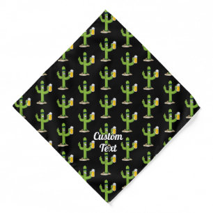 Cactus with Beer Pattern Bandana