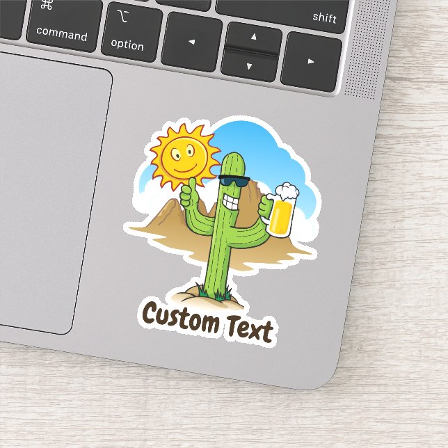 Cactus with Beer Sticker (Detail)
