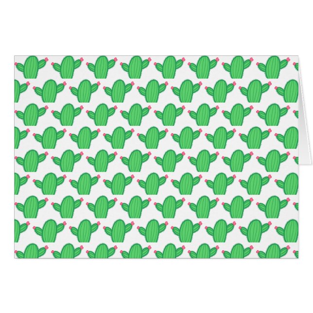 Cactus with Flowers Cards (Front Horizontal)