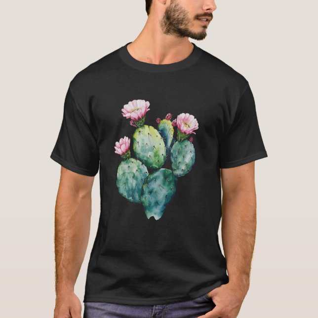 Cactus with flowers T-Shirt (Front)