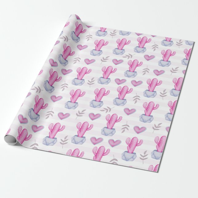 Cactus Wrapping Paper (Unrolled)