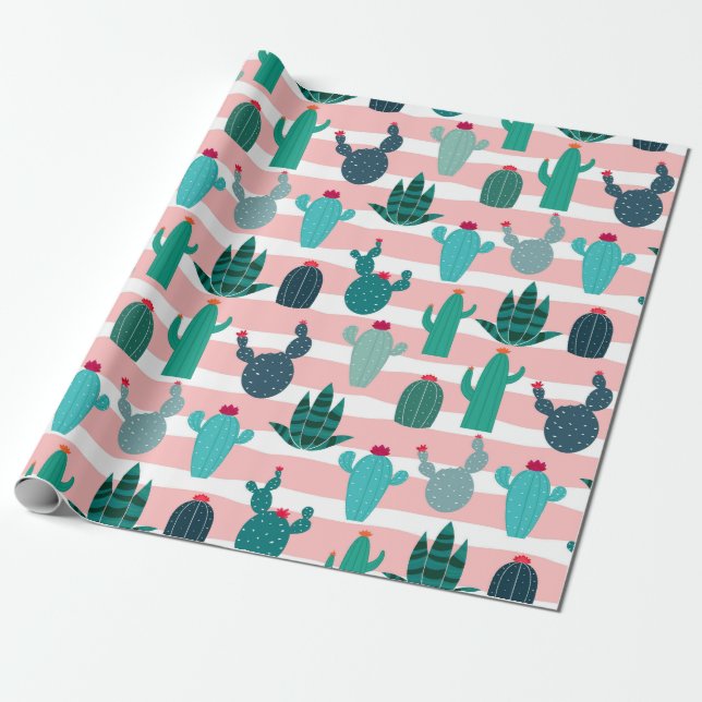 Cactus Wrapping Paper (Unrolled)