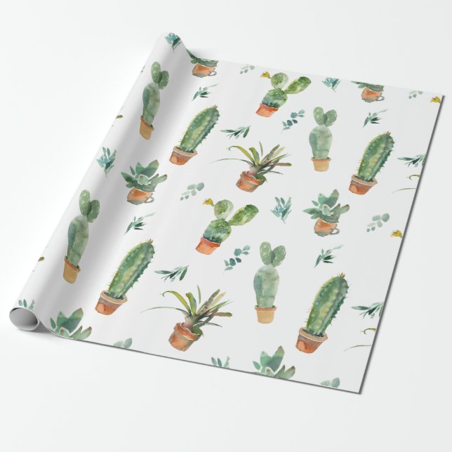Cactus Wrapping Paper (Unrolled)