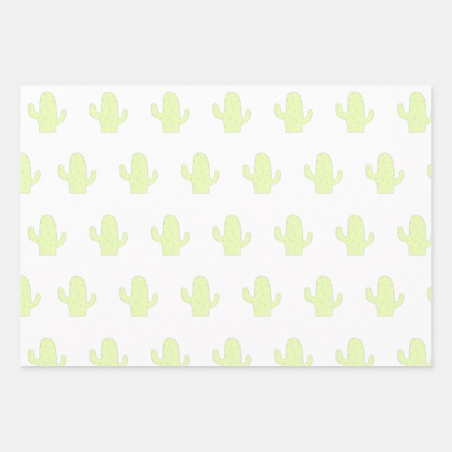 Cactus Wrapping Paper Sheets (Front)