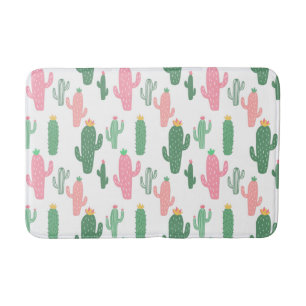 Cactuses pattern kids bathroom bath mat