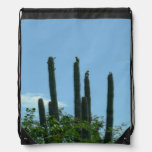 Cactuses With Lorikeets Drawstring Backpack at Zazzle