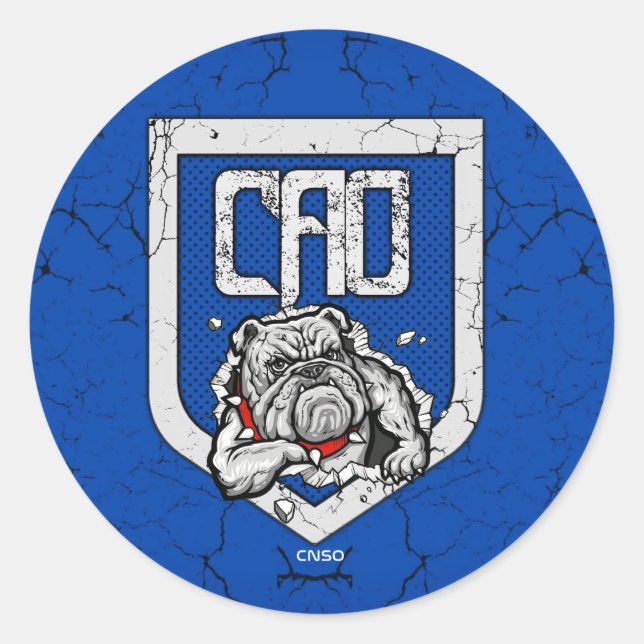 CAD AUTOCOLLANT CLASSIC ROUND STICKER (Front)