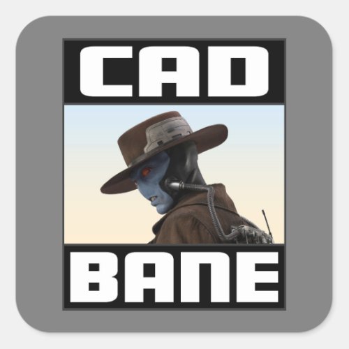 Cad Bane Profile Graphic Square Sticker