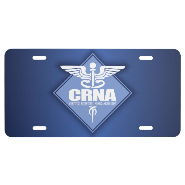 Cad CRNA (diamond) License Plate (Front)